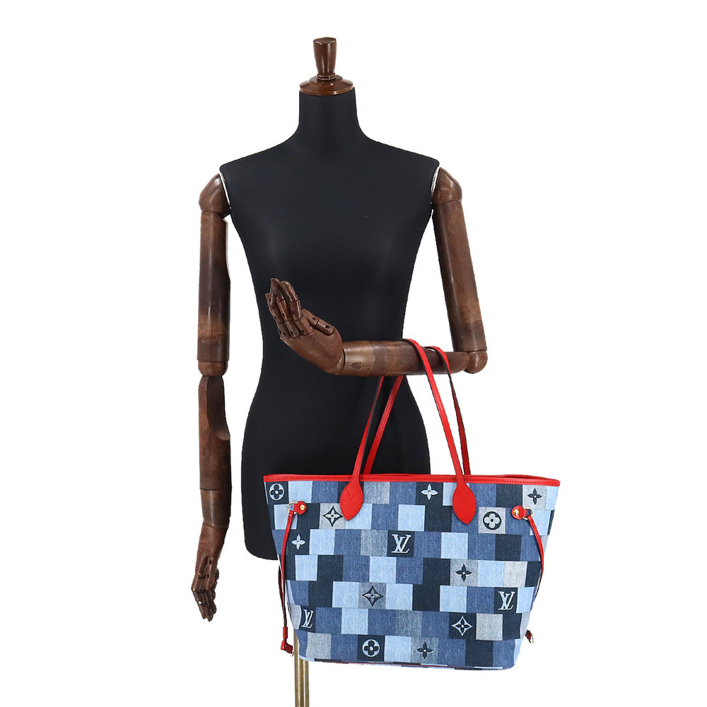 Louis Vuitton Patchwork Denim Monogram Neverfull … - image 8